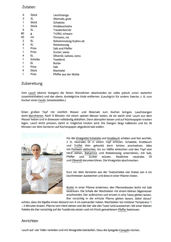 Lauch-in-Vinaigrette